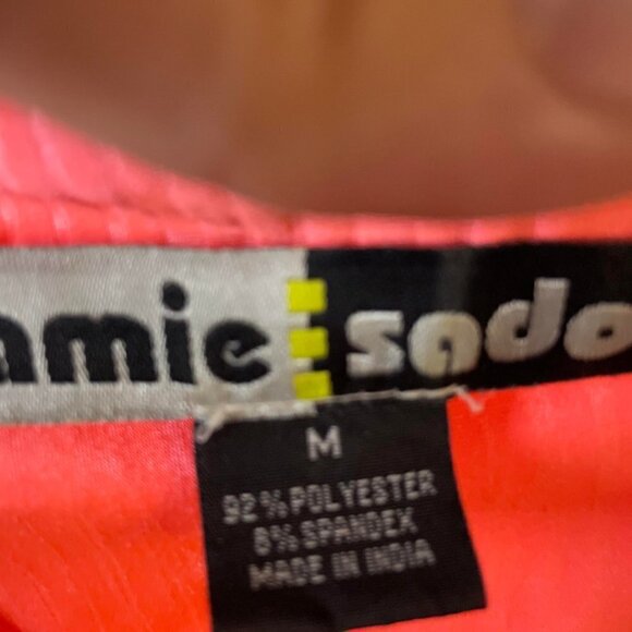 ~RARE ~ JAMIE SADOCK Orange Pink Mock Neck Golf Tennis Polo Halter top - Picture 10 of 10